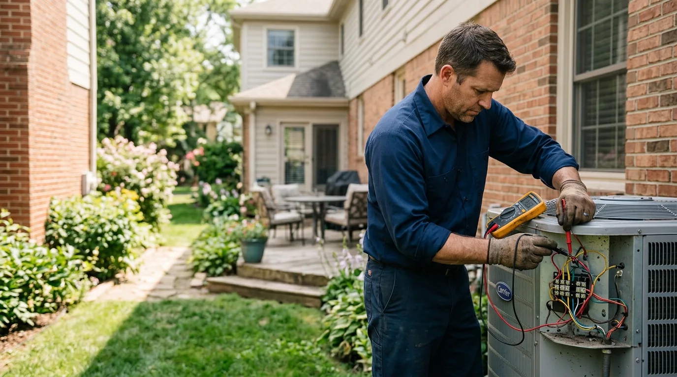 HVAC technician working near Elk Grove Village, IL